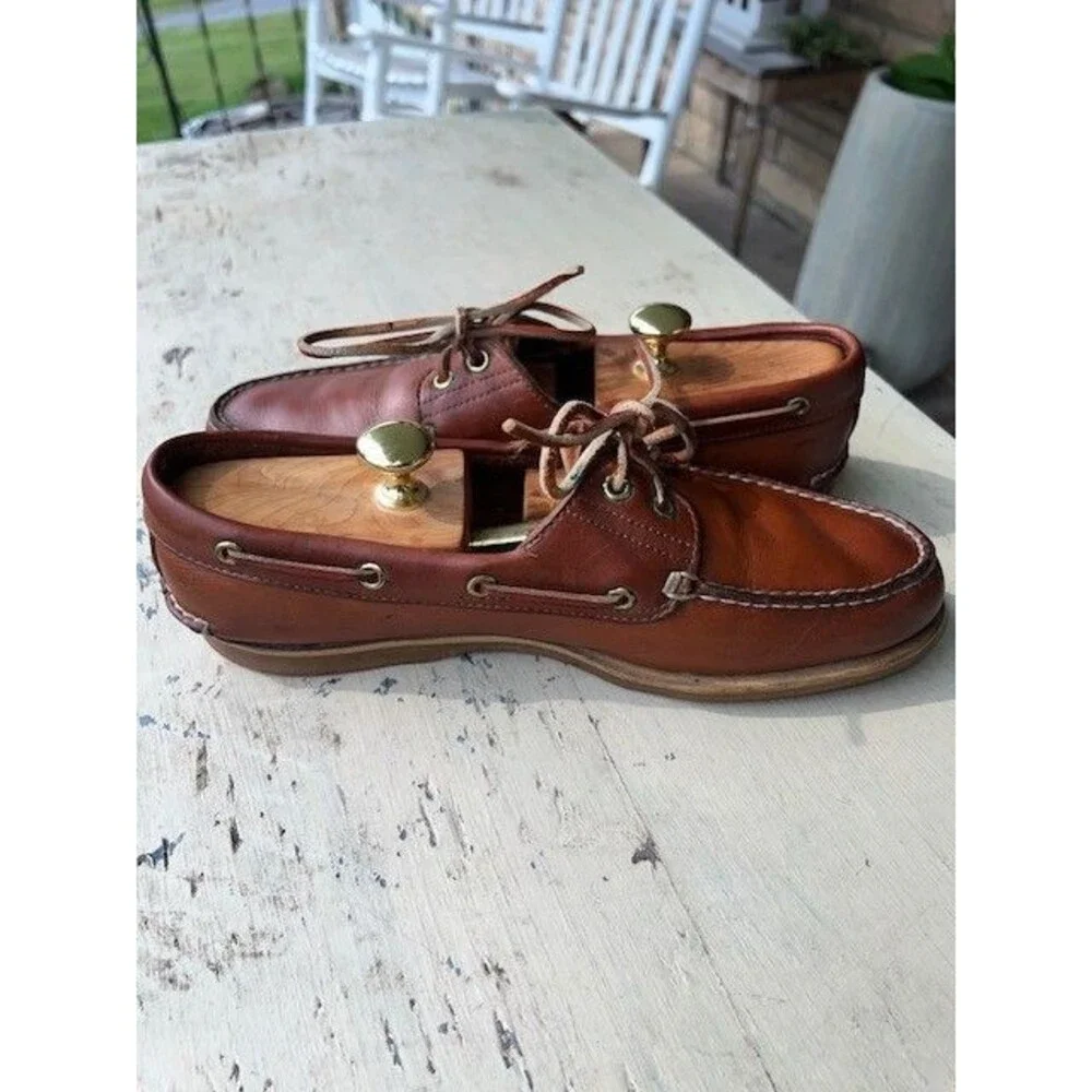 Timberland Men's sz 10 Brown Classic 2 Eye Boat Shoes VGC